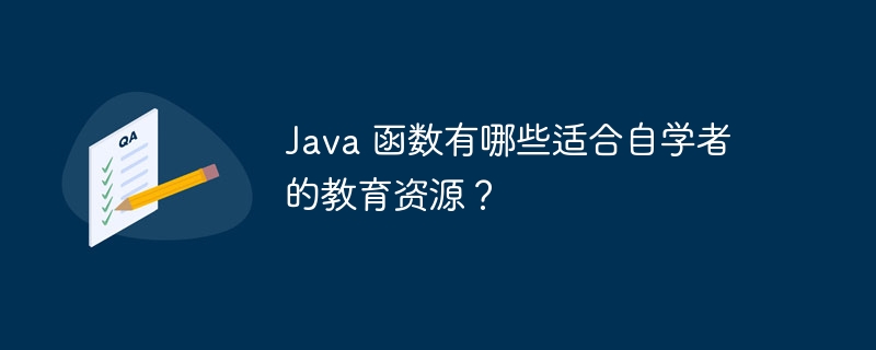 Java 函数有哪些适合自学者的教育资源？