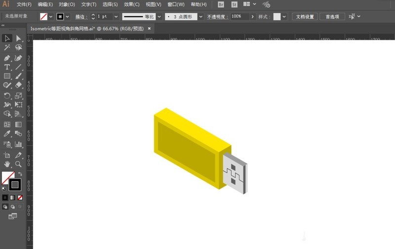 ai绘制USB小U盘的简单方法