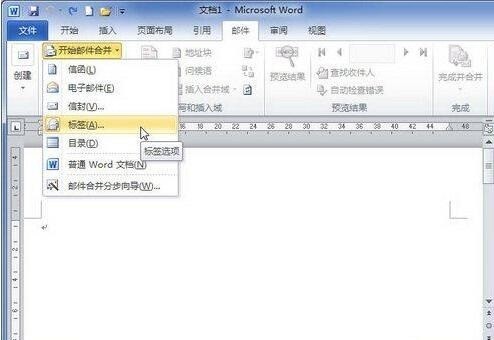 word2010文档里设置标签选项的操作方法