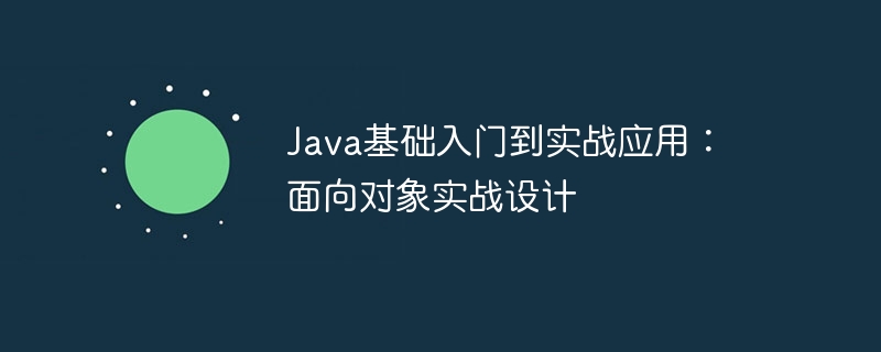 Java基础入门到实战应用：面向对象实战设计