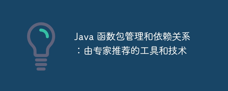Java 函数包管理和依赖关系：由专家推荐的工具和技术
