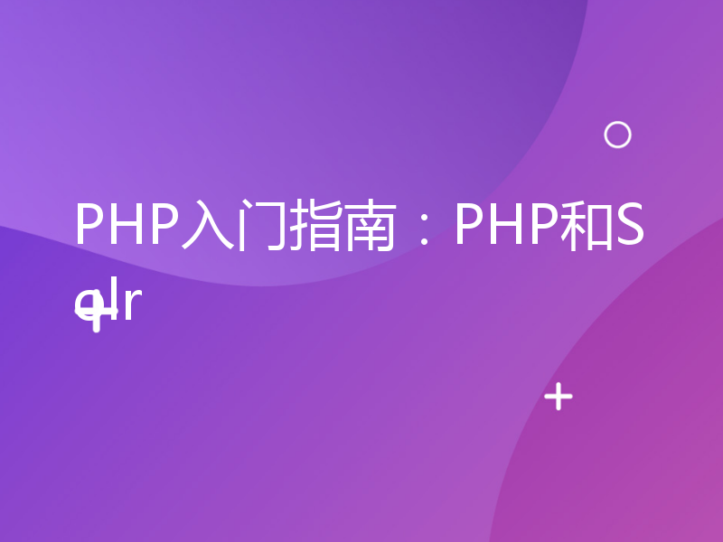 PHP入门指南：PHP和Solr