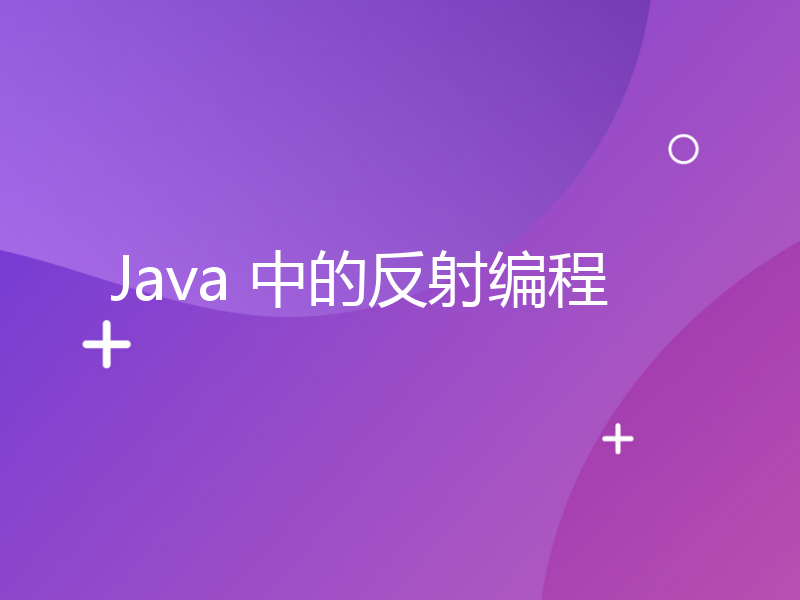 Java 中的反射编程