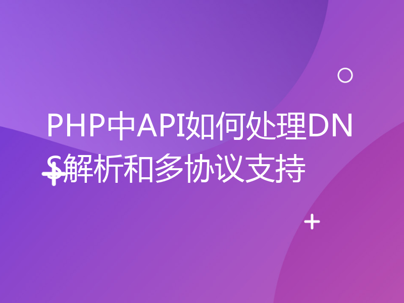 PHP中API如何处理DNS解析和多协议支持